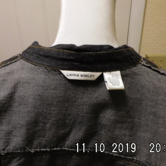 Laura Ashley Denim Rhinestone Jacket - Picture 7 of 7
